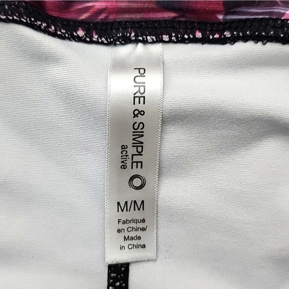 Pure & Simple Active Skort Black Pink Multi Floral Pattern Skirt Skort Size Med - Picture 10 of 14